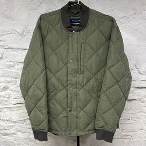 Abercrombie & Fitch Diamond Quilted Puffer Jacket Full Zip Green Men’s Bomber